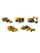 SET 5 EQUIPOS CAT EMPAQUE LUJO (EXCAVADORA, MOTONIVELADORA, CARGADOR, CAMION MINERIA, BULLDOZER)