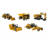 SET 5 EQUIPOS CAT EMPAQUE LUJO (EXCAVADORA, MOTONIVELADORA, CARGADOR, CAMION MINERIA, BULLDOZER)